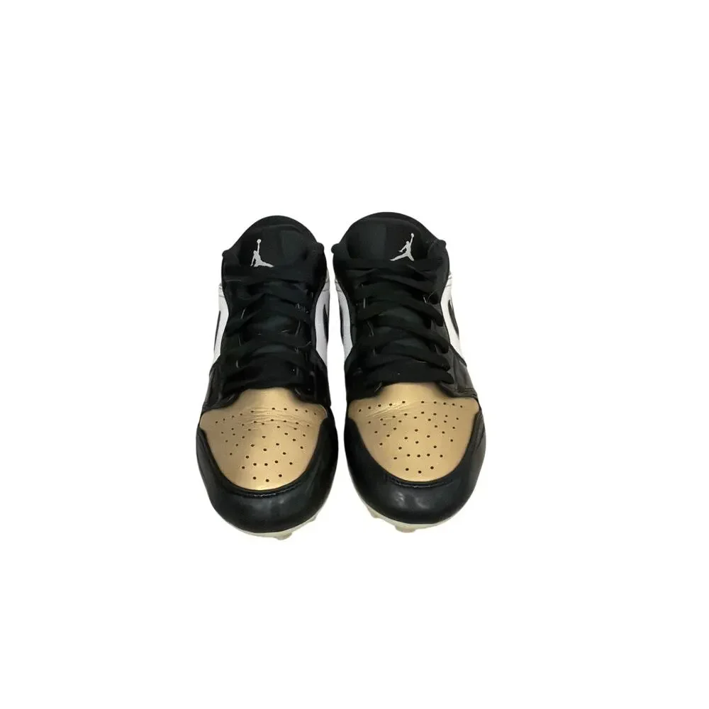 Jordan 1 Low TD Gold Black White Football Cleats Size Men's 7